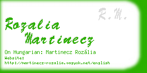 rozalia martinecz business card